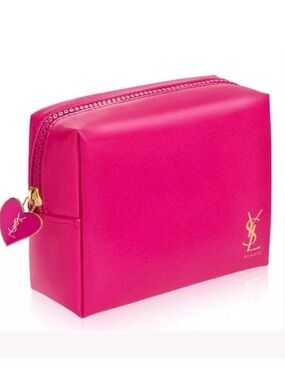YSL Pink Cosmetic Makeup Bag